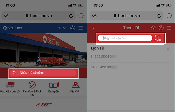 tra cứu mã vận ddown best express
