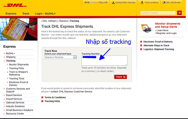 tra cứu vận đơn dhl