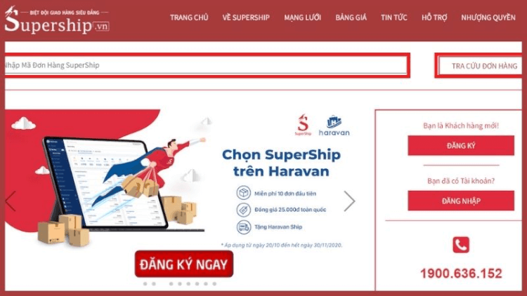 cách tra cứu đơn hàng supership